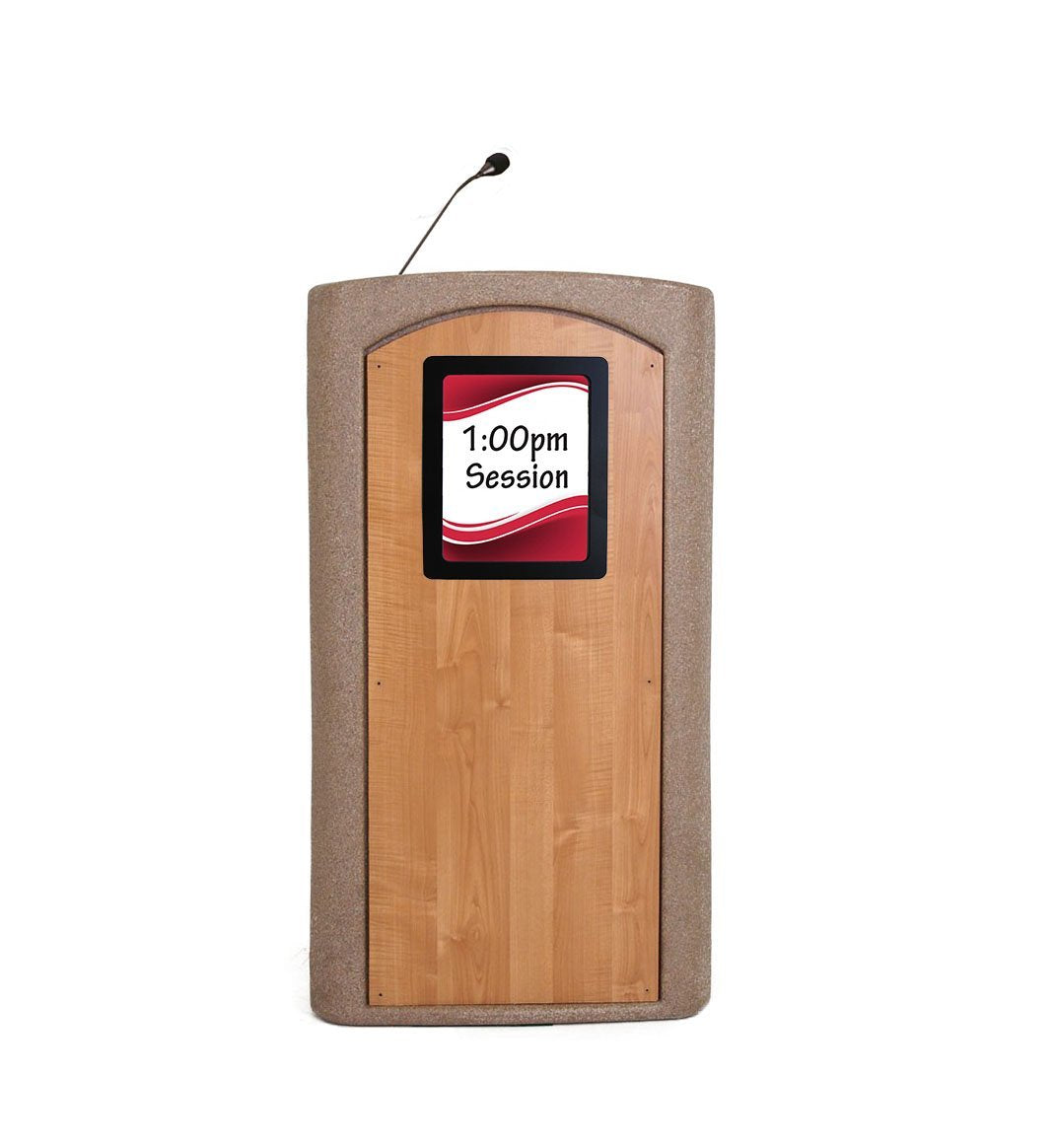 *Classic with Vertical Logo Lectern Podium, with integrated audio