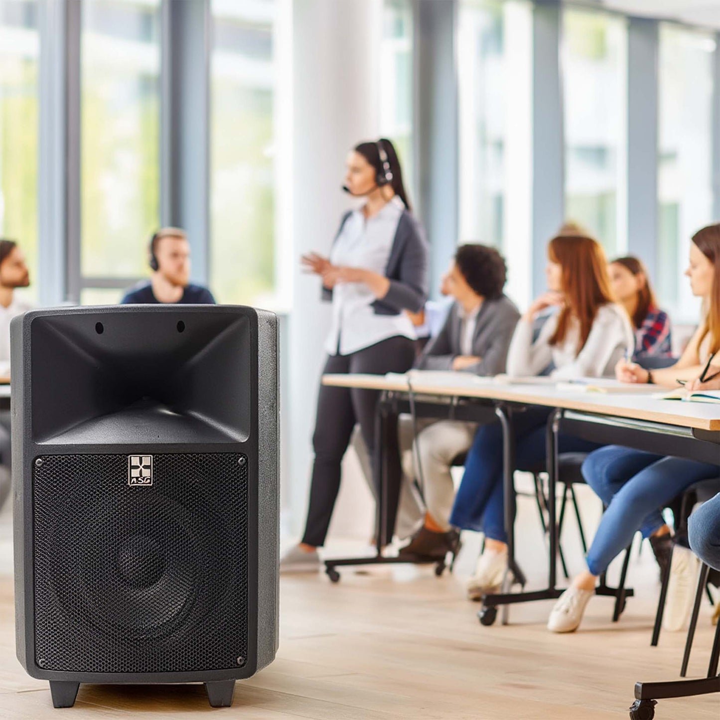 12" Portable PA Sound System with CD Player & Wireless Mics