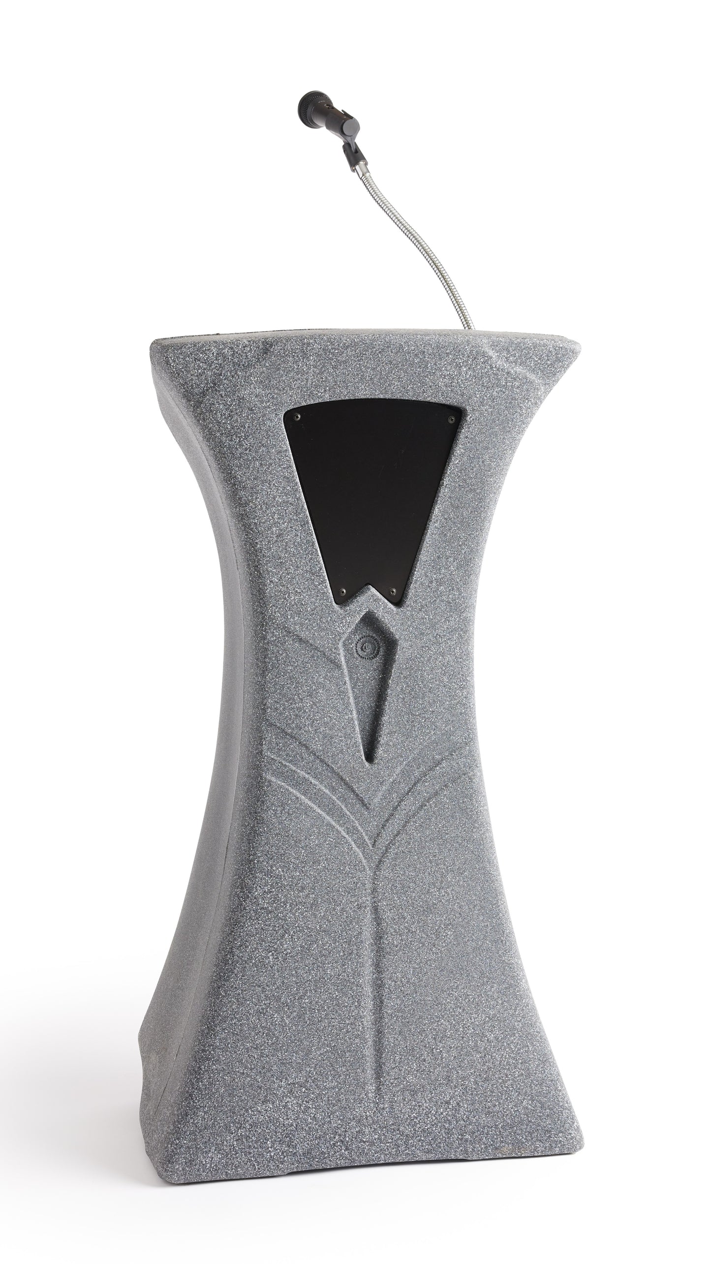 Traveler Podium Lectern, Gray Granite with integrated audio