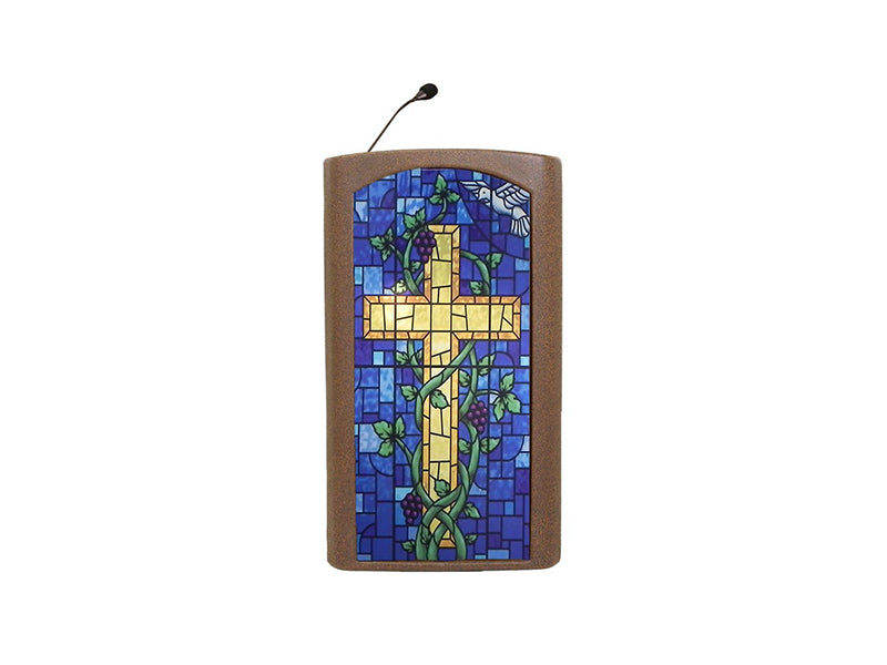 Accent Classic Integrator, Bronze with Stained Glass Front Pulpit - Dan James Original
