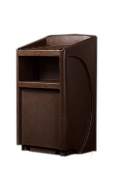 Accent Classic Integrator Vertical Logo Lectern Podium, Black - Dan James Original