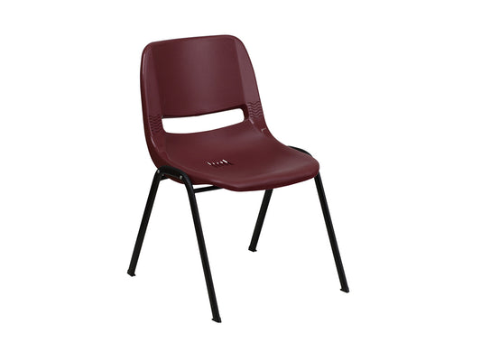 HERCULES Series Burgundy Ergonomic Shell Stack Chair