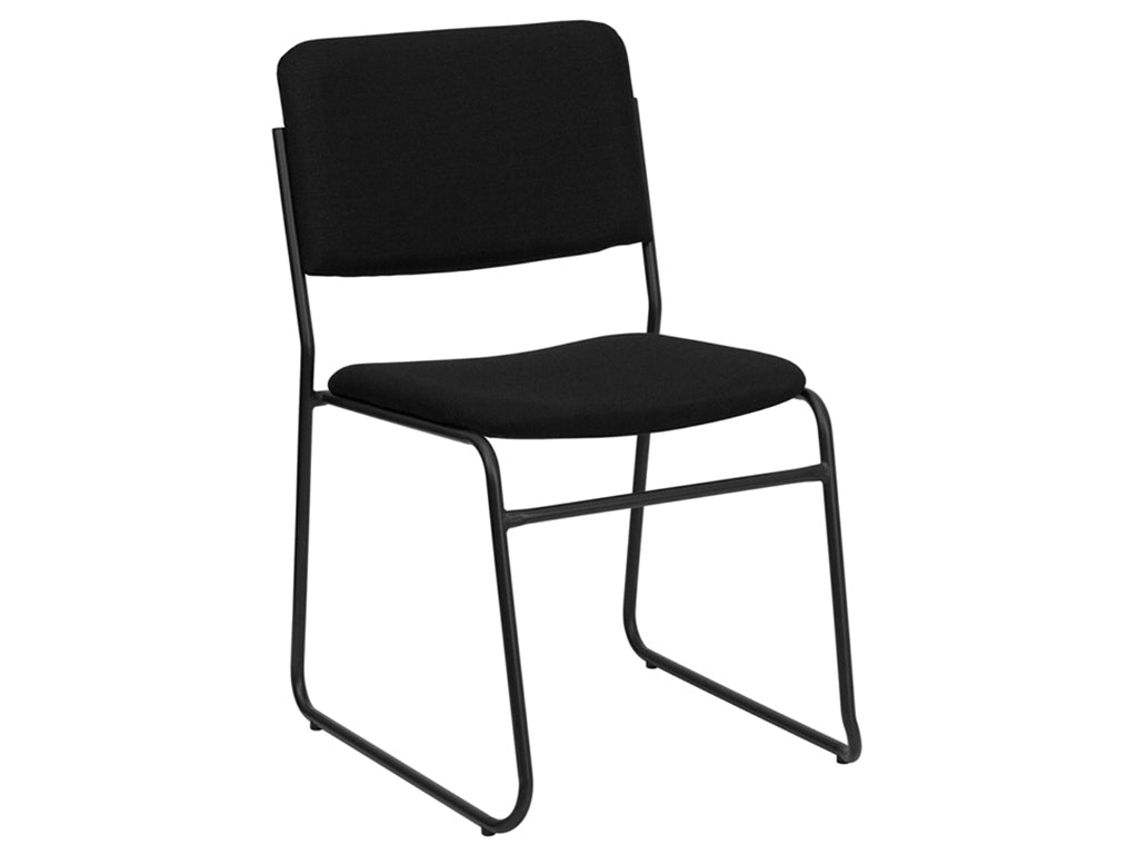 HERCULES Series Black Fabric Chair with Sled Base