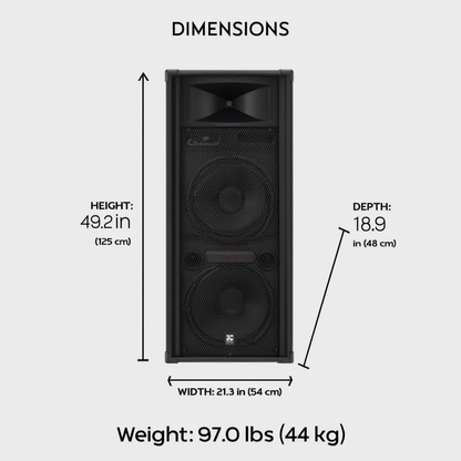 ASG Dual 15" Powered Speaker (High Output Series)