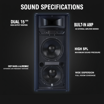 ASG Dual 15" Powered Speaker (High Output Series)