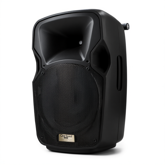 12" Powered Speaker with Wheels & Wireless Microphone (Portable Series)