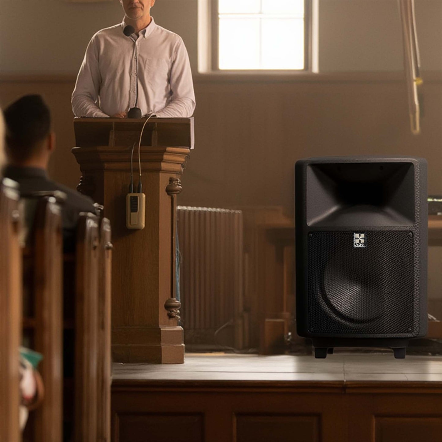 12" Portable PA Sound System with CD Player & Wireless Mics