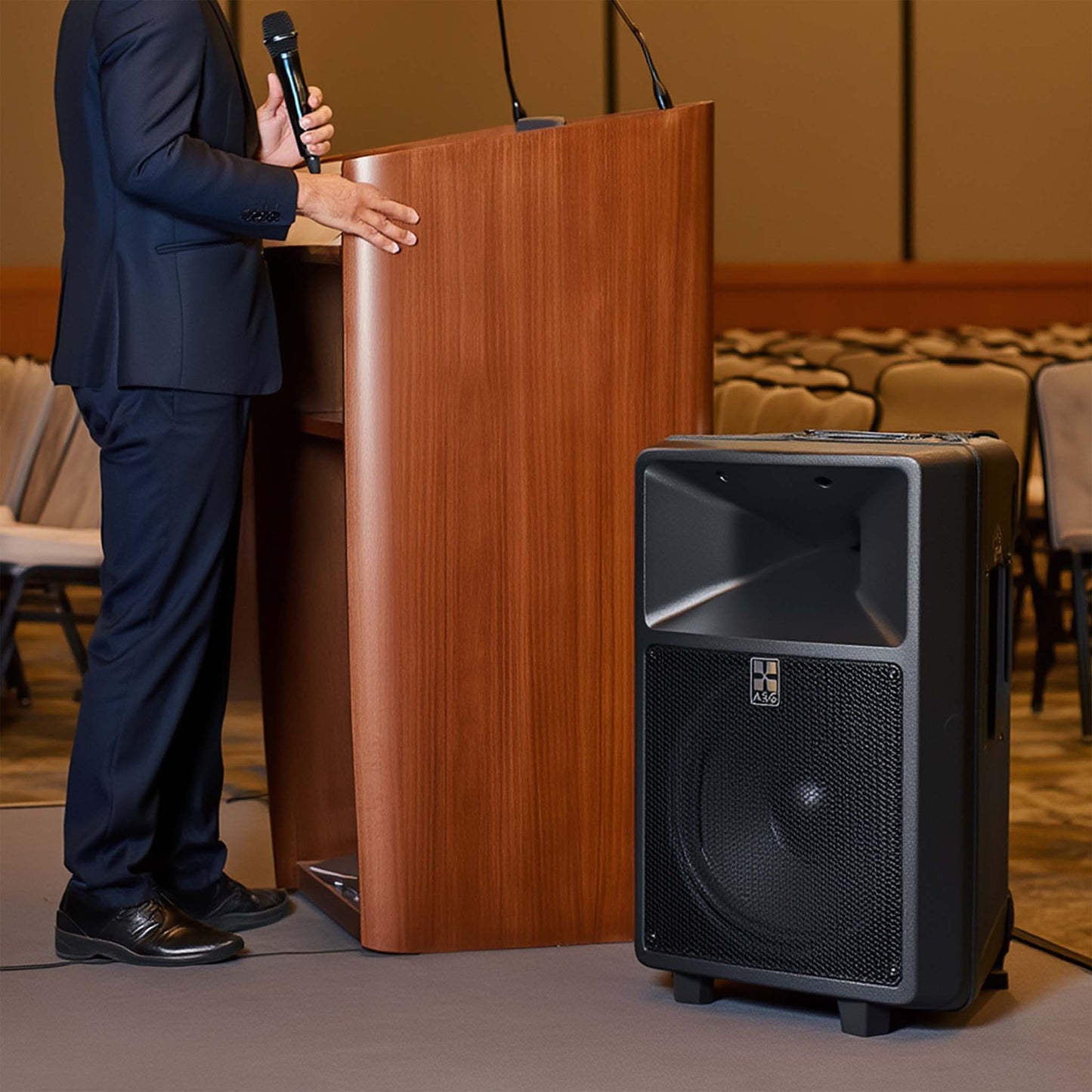 12" Portable PA Sound System with CD Player & Wireless Mics