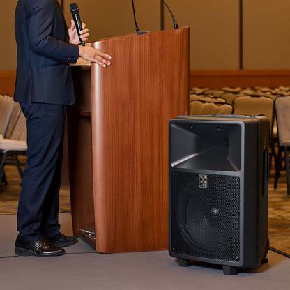 12" Portable PA Sound System with CD Player & Wireless Mics