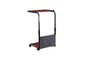 Mobile Sit-Down,Stand-Up Mahogany Computer Desk With Removable Pouch