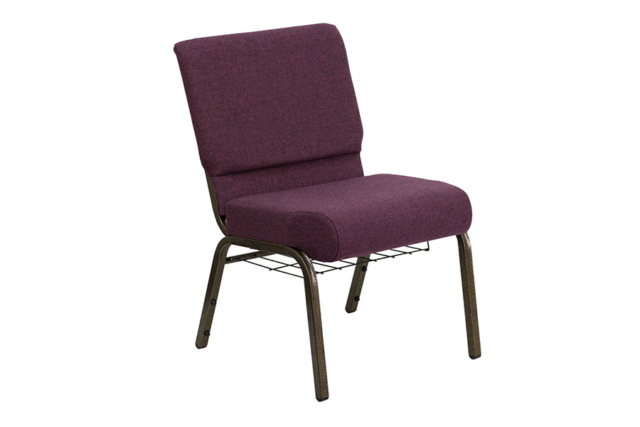 HERCULES Series 21'' Extra Wide Plum Fabric Chair