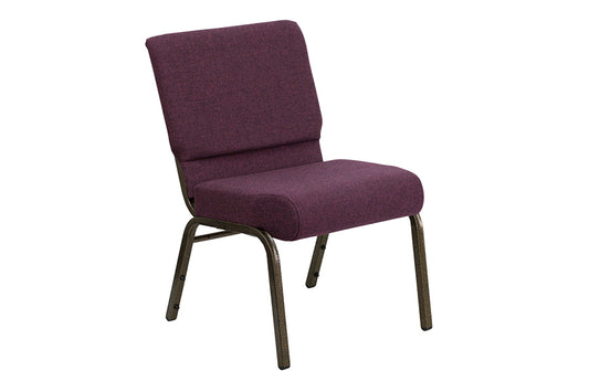 HERCULES Series 21'' Extra Wide Plum Fabric Chair