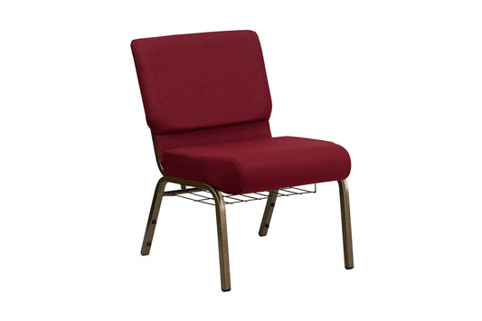HERCULES Series 21'' Extra Wide Burgundy Fabric Chair