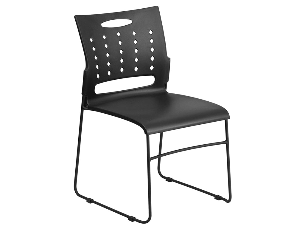 HERCULES Series Black Sled Base Stack Chair