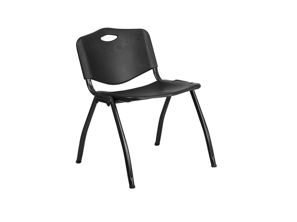 HERCULES Series Black Plastic Stack Chair