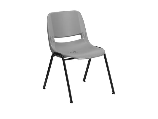 HERCULES Series Gray Ergonomic Shell Stack Chair