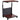 Mobile Sit-Down,Stand-Up Mahogany Computer Desk With Removable Pouch